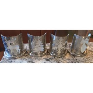 Decorative Candle Holder - Christmas - Set Of 4